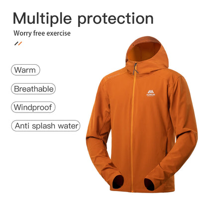 FM5207 Men Windproof Jacket Autumn Winter Warm Outdoor Waterproof Top Hooded