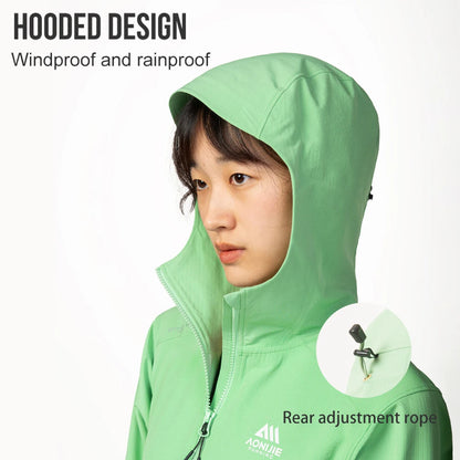 FW6207 Women Hooded Jacket Outdoor Windproof Warm Tops